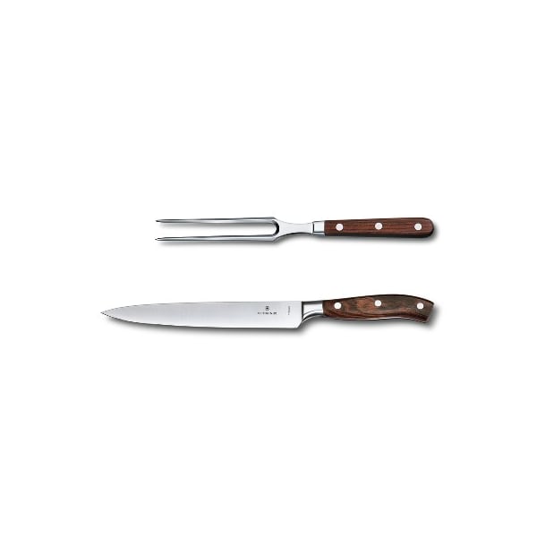 Swiss Army Brands 2024 Kitchen Grand Maitre Sets 2-Piece Carving Set 8In Carving, 6In Carving Fork Wood Packaged VIC-7.7240.2 - main